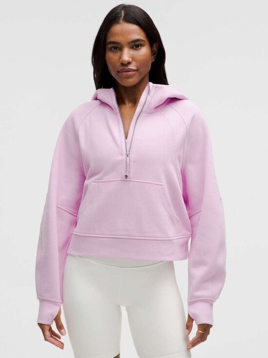 lululemon athletica Tops - Lululemon Women's Scuba Oversized Half-Zip Hoodie - Light Pink